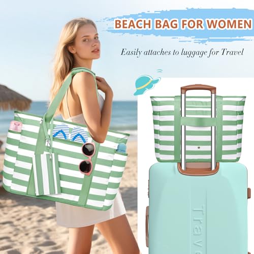 Image of Extra Large Beach Bags for Women Waterproof Sandproof Beach Tote Bag