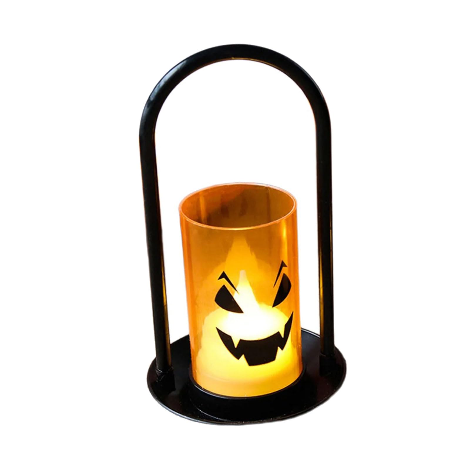 TFAOYS Flickering Pumpkin Face LED Lamp Flameless Halloween Decoration for Shelf Desk Party Supplies LED Pumpkin Light