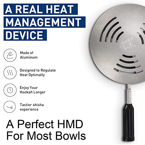 Hookah Bowl Set With Hmd - Mata Leon Premium Silicone Phunnel Bowl With Aluminum Charcoal Heat Management Device Hold 3Pcs 1" Coals Easily Great For 15-18 Grams Flavors Easy Cleaning & Durable (Green) #TOP4