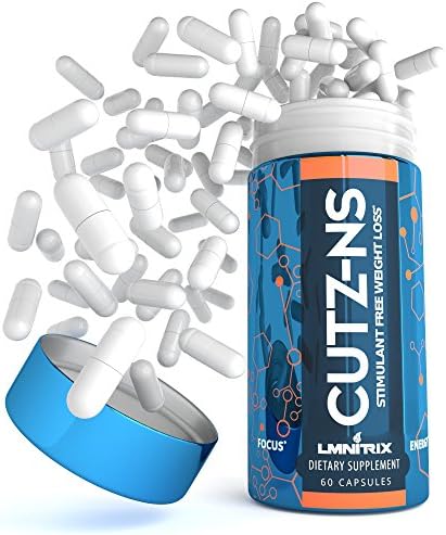 CUTZ-NS - Natural Stimulant Free Fat Burner - Fat Burning Supplement with CLA & L-Carnitine - Best Appetite Suppressant and Weight Loss Pill to Reduce Belly Fat for Men & Women - 60 Caps