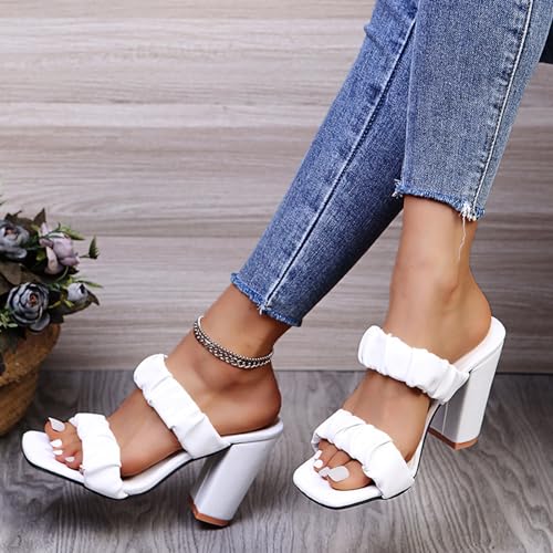 Heels For Women Chunky Platform High Heels Open Toe Fashion Wedding Party Evening Prom Dance Ankle Strap Women Comfortable Strappy Heels Slip On Heeled Sandals2