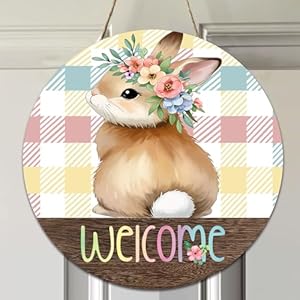 Easterdoordecorationseasterwreathsforfrontdooreasterspringdoorhangereastersigneasterwallporchhangingdecorbunnywreath12inchpinkbluebuffaloplaideasterwelcomedoorsign Urban Country Home Decor Easter door decorations easter wreaths for front door easter spring door hanger easter sign easter wall porch hanging decor bunny wreath 12 inch pink blue buffalo plaid easter welcome door sign urban country home decor