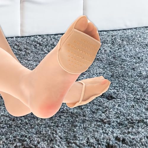 Image of YUXIANLB Ball of Foot Cushion Socks, Women's Toe Cover with Padding, Toe Topper Socks