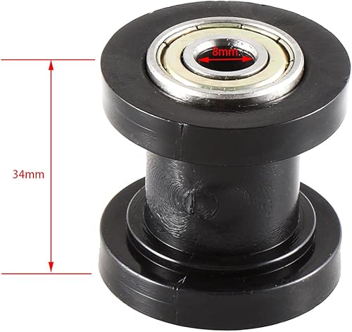 Miniatura 6 de Tensor de cadena ajustador W0.315 in rueda guía tensor de cadena para 49cc 60cc 66cc 80cc motor motorizado bicicleta Dirt Bike ATV bicicletas (negro)