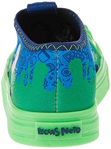 Tênis Luccas Neto Mania Meninos Verde/Azul 30