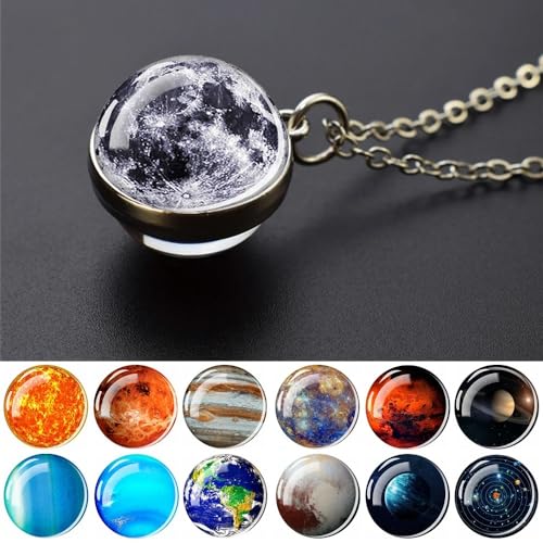 Collier terre et nébuleuse en argent 925 anti-ternissement - 4