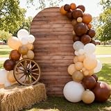 Wood Arch Backdrop Cover 6.6ft Wood Arch Backdrop, Rustic Vintage Chiara Arch Covers,Stretchy Spandex Fitted Wrinkle Free for Wedding Photography Birthday Party