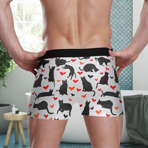 visesunny Men's Underwear Boxer Briefs Cute Cartoon Pattern Soft Breathable Stretch Waistband Rayon3