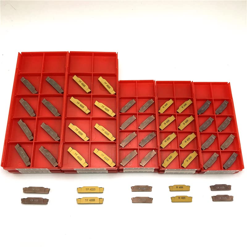 N123G2 2MM 3MM 4MM CR1125 4225 Grooving Turning Tool Carbide Insert Steel Processing CNC Grooving Insert Cutting Lathe Tool(N123G2-0400 TF4225)