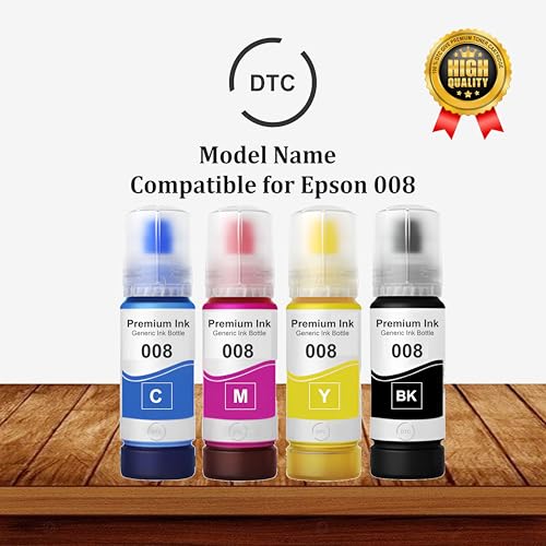 Image of Duplex DTC 008 Ink Compatible for Epson L6460, L6490, L15180, M15140, M15180, L6570, L6580, L15150, L15160 Printer (008 Yellow Ink 1 Pcs)