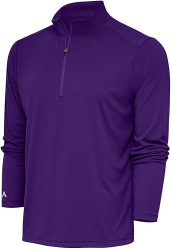 Antigua Mens Tribute Quarter-Zip Pullover - Lightweight Breathable Long-Sleeve Pullover for Golf, Travel & Casual Wear