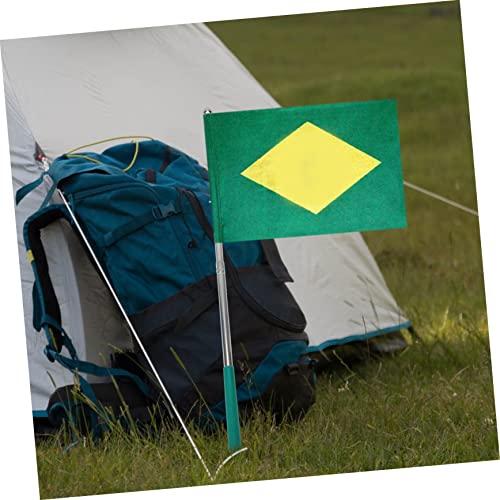 BUTIFULSIC 3 Peças De Mastro Telescópico Para Competições Bandeira De Mão Montagem Na Parede Mastro