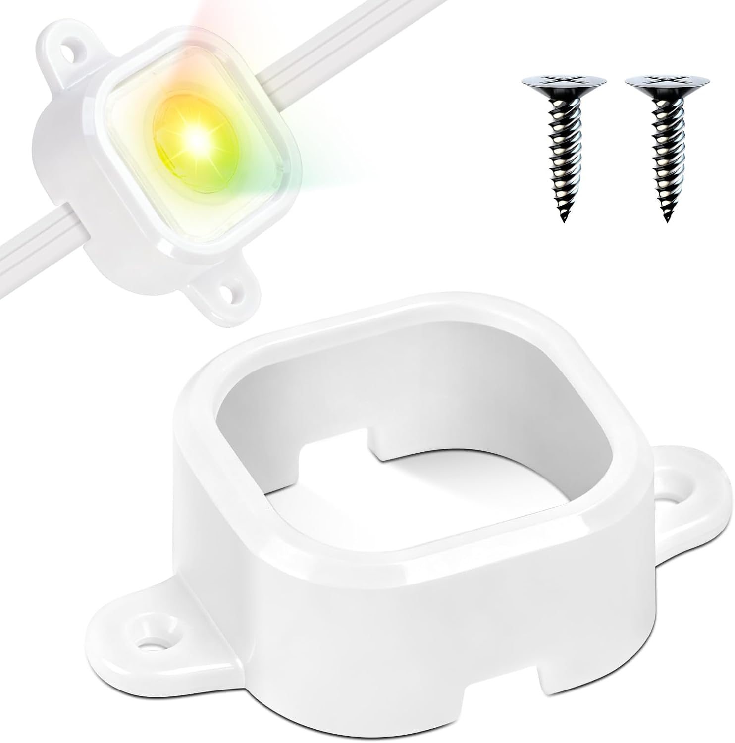 125 Pcs Mounting Brackets Compatible with Govee H706, for Outdoor Lights Pro H706 Installation | Light Clips Compatible with Govee Pro H706 Replacement | Adhesive Alternative | 65/95/125 Pcs Options