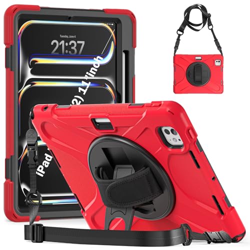 Étui iPad Pro 11 M4 2024 robuste avec support rotatif 360