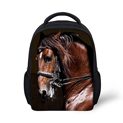 Zaino per Studenti Zaino per Bambini 3D vivida Stampa Animalier, Borsa da Scuola Materna per Bambino e Ragazza Traspirante, Resistente e di Grande capacità (Color : E, Size : 30 * 24 * 8CM)