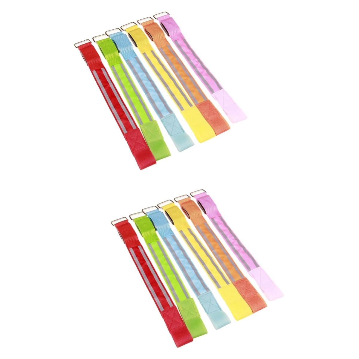 YARNOW Équipement De Course De Nuit en Nylon Ceinture Réfléchissante Bracelets Réfléchissants Bracelet À Claquettes LED Tissu Et