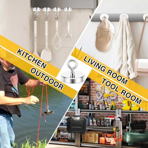 Image of DIYMAG Fishing Magnet, 1.42 Inch 150Lbs Large Strong Magnets for Lifting (Pack of 2)