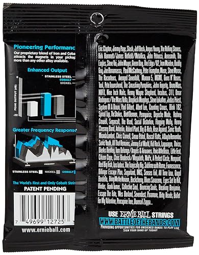 Image of Ernie Ball Extra Slinky Cobalt Electric Guitar Strings, 8-38 Gauge (P02725)