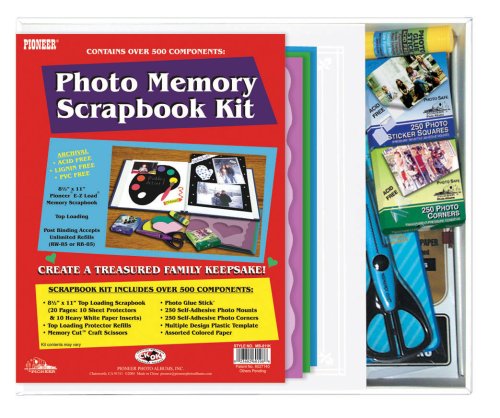Carnet de souvenirs Pioneer en similicuir blanc 20,3 x 27,9 cm pour album photo