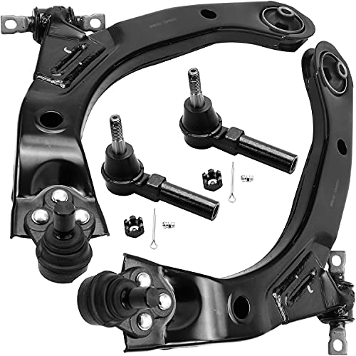 Image of Detroit Axle - 8pc Front End Kit for 2005-2011 Chevy Cobalt HHR Pontiac Pursuit 2007-2009 G5, 2 Lower Control Arms w /Ball Joints 4 Outer & Inner Tie Rods 2 Sway Bars 2006 2008 2010 Replacement