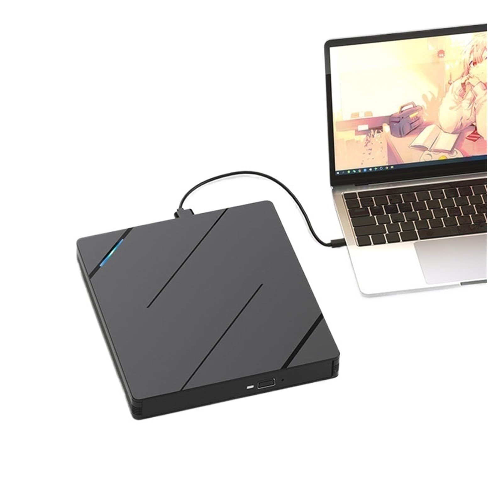 Lecteur Optique Externe Multifonction USB3.0 PC DVD-RW/CD Graveur D'ordinateur Support U Disque Carte TF(Blu-Ray Portable Optical Drive)