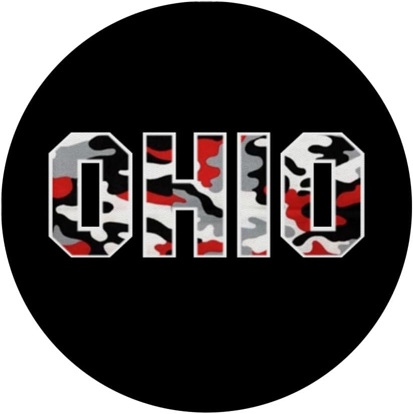 State of Ohio Ohioan Pride Camo Graphic Design PopSockets PopGrip: Swappable Grip for Phones & Tablets PopSockets Adhesive PopGrip image 3