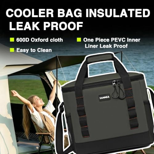 Image of Backpack Cooler Insulated Leakproof, Soft Cooler for Outdoor Camping Hiking