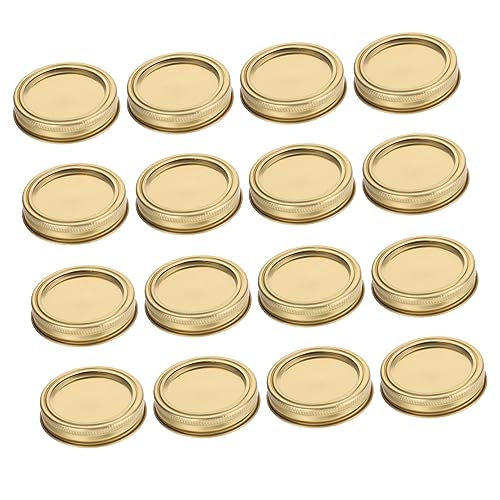 BEBEMOKO 20 juegos de tapas de tarro de masón, tarros de tapa de queso, dispensador de tapa de tarro de masón, tapas de enlatado de boca ancha, kit de cucharas de mermelada, tapas de lata para tarros