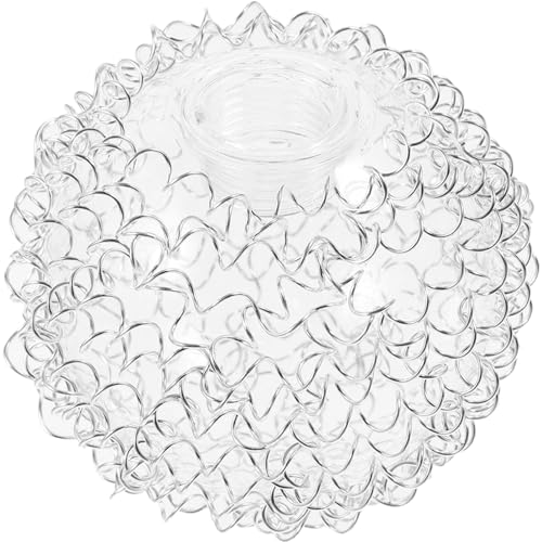 HOLIDYOYO Paralume Globo Di Vetro Sfera Rotonda Globi Di Vetro Paralume In Vetro A Bolle Copre Lampade Di Ricambio Per Lampadari A Sospensione Applique Da Parete 100Mm