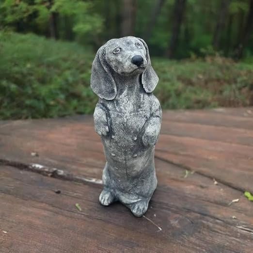 Standing Dachshund Dog Figure Patio Doxie Memorial