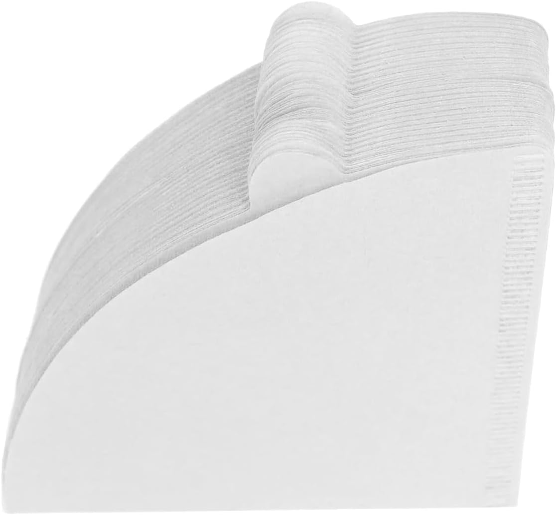 100 Count Disposable Coffee Paper Filters 2-4 cups, V60 Coffee Filters V-Shaped Unbleached Disposable Coffee Filters, V-Shaped Paper Fits for Drip and Compatible with Pour Over Coffee Maker