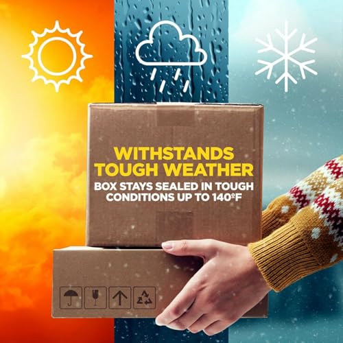 Image of Scotch Box Lock Packaging Tape with Dispenser, 1.88 inch x 800 inch (22.2 yd), 2 Rolls, Clear Heavy Duty Packing /Shipping Tape, Extreme Grip - Sticks Instantly to Any Box for Secure Seal