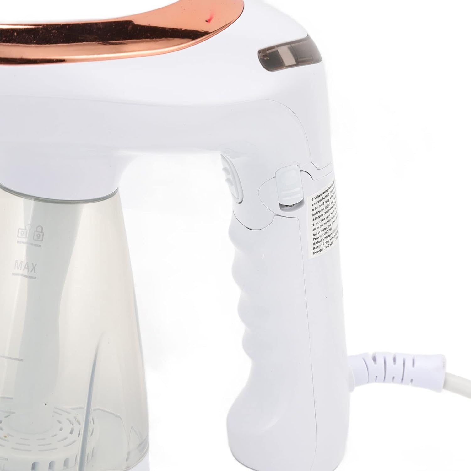 Portable Travel Steamer for Clothes, 1600W Handheld Fabric Steamer, Fast 10S Heat Up, Continuous Steam, 8-Hole Wrinkle Remover for Home and Travel