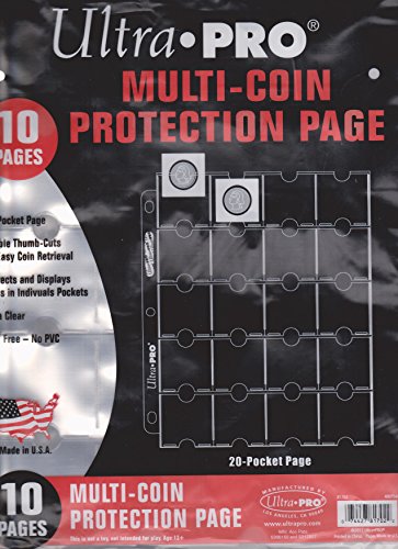 Ultra Pro 20ポケットシート classeur 10 pages de 20 poches pour monnaie