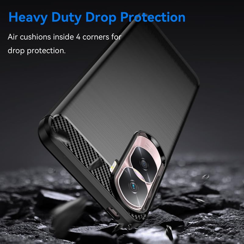Image of Hybrid Carbon Fiber Back Case for Honor 90 Lite (Blue)