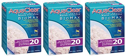(3 Pack) Aquaclear 20-Gallon Biomax for Aquaclear 20 Filter