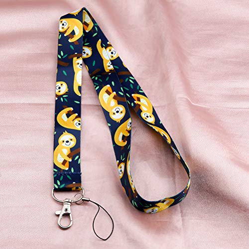 Myospark Animals Gift Funny Animals Printed Lanyard Keychain Id Badge Holder Animals Lover Gifts (Sloth Lanyard Id) #TOP2