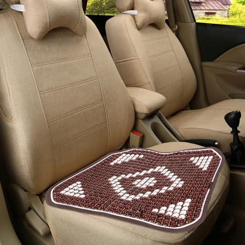 Funda de asiento de madera TEHAUX transpirable y antideslizante para verano 5