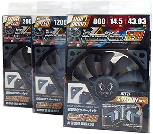 Image of Kaze Flex 120 High Air Flow PC Case Fan, Fluid Dynamic Bearing,120mm x 25mm (3-pin Connector, 2000RPM)