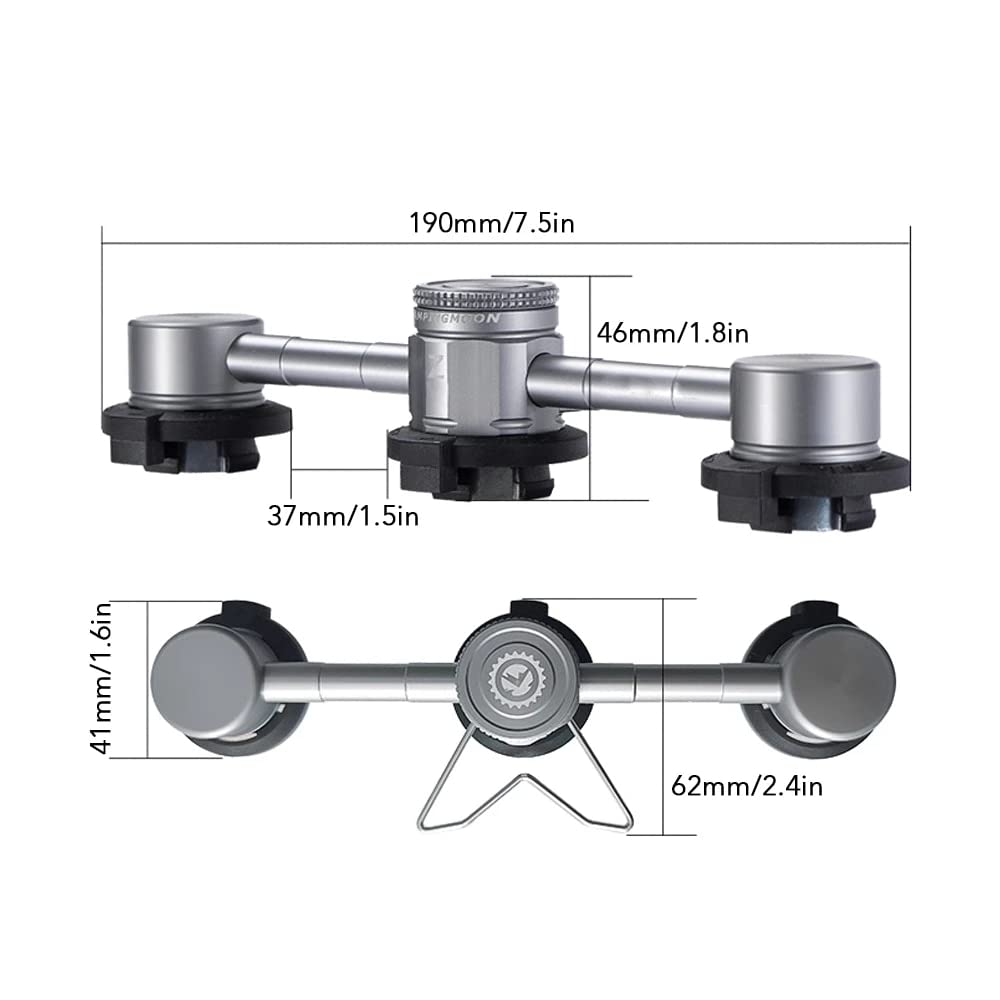 NOBRIM Gasleitung Gasschläuche und Regler Butanadapter Verlängerungsschlauch Spaltofenadapter Umwandlungsdüse Flaschentyp Butan 3in1