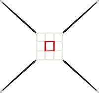 Vista 9 de Zona de ataque ajustable para red de béisbol, práctica de lanzar y golpear con precisión, para redes de 6 x 6, 7 x 7 o 8 x 8 pies