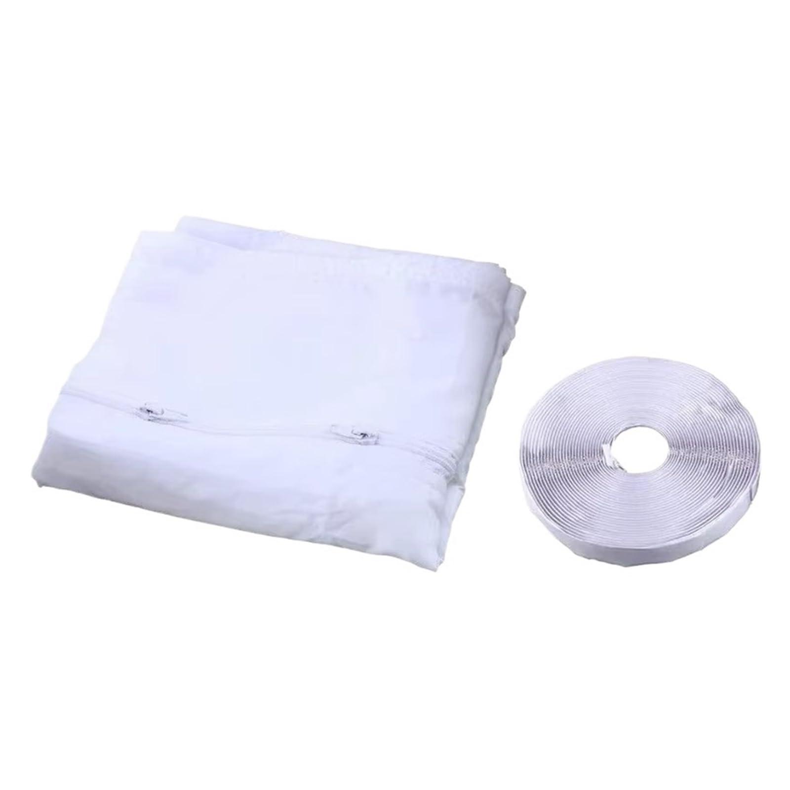 WAFOHSR Air Lock Window Seal For Portable Conditioner Flexible Cloth Sealing Plate With With Zip And Adhesive Fast All Weather Protection(1 PC,400CM)