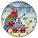 ArogGeld It 5 OClock Somewhere Wall Clock Parrot Martini Retired Wood Clock 10 Inch Silent Non