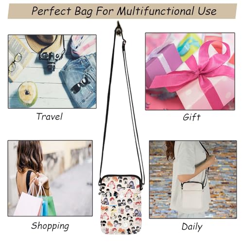 JXGZSO Anime Inspired Crossbody Bag Anime Lover Gift Anime Characters Shoulder Bag3
