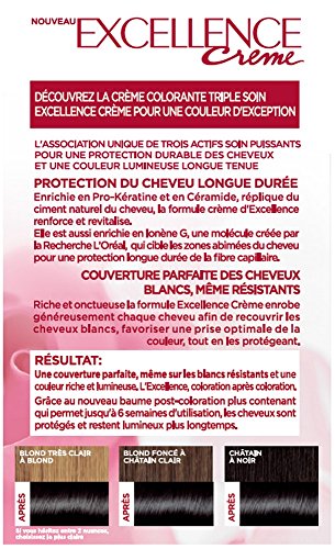 Coloration Permanente 1.0 Acide Hyaluronique Excellence Crème 'oreal Paris La Boîte - vue 4