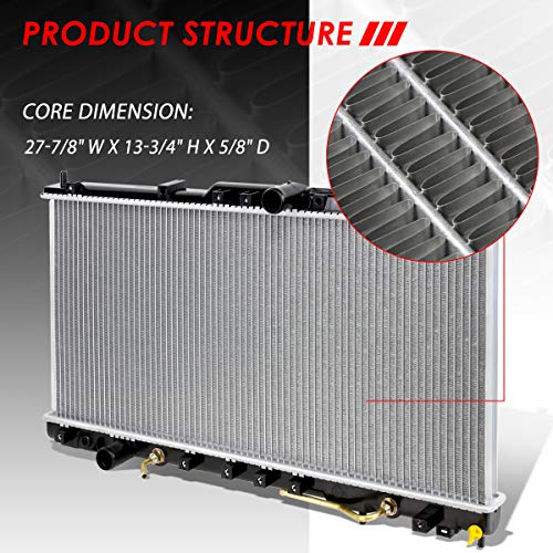Image of Auto Dynasty Radiator Compatible with 00-05 Dodge Stratus Chrysler Sebring Mitsubishi Eclipse L4 AT, DPI 2405 Factory Style 1-Row Cooling Radiator, Aluminum Core