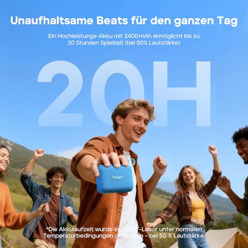 Tribit PocketGo Mini Bluetooth Lautsprecher, 20 Std., IP68 wasserdicht – Ansicht 2