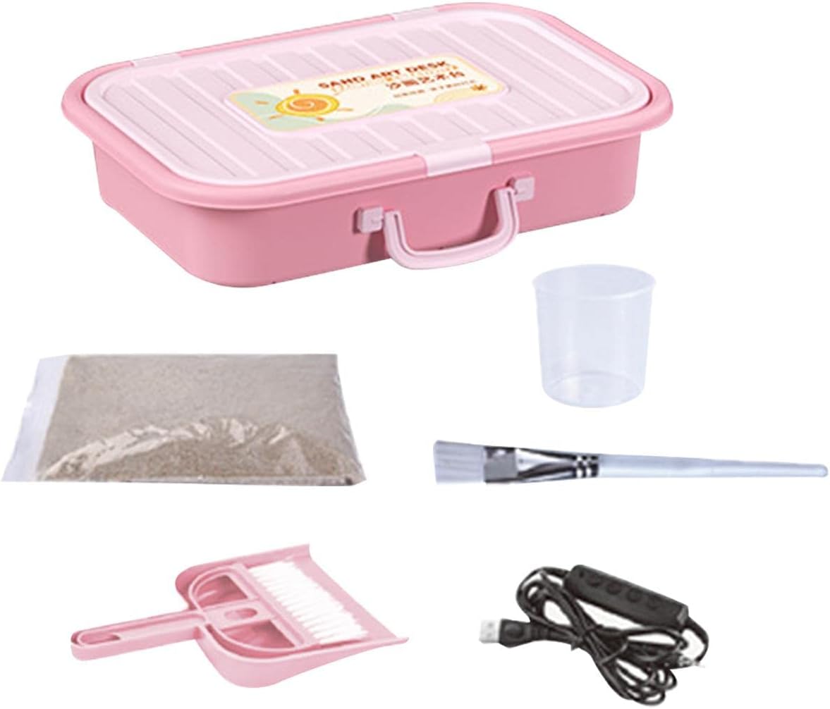 Sand Painting Light Box and Crafts for Preschool Kindergarten Beginner Pink BoxCrafts|Kids' Crafts|Drawing & Painting|Other Kids' Drawing & Painting