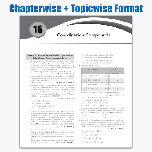 Image of PW JEE Main 8 Years (2019 - 2026) PYQs Chemistry Chapterwise and Topicwise | All 162 Sets Previous Years Solved Papers For JEE Main 2027 Exams | Concentrate on Relevance