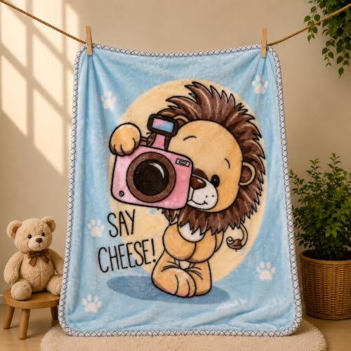 Image of VAS COLLECTIONS 280 GSM Baby Mink Blanket, Ultra Soft Warm Plush Cozy Blanket for Newborn Baby, Infants, Kids & Toddlers, Lightweight Comfortable Baby Blanket, 30 x 40 Inches(76x102 cm) - Powder Blue
